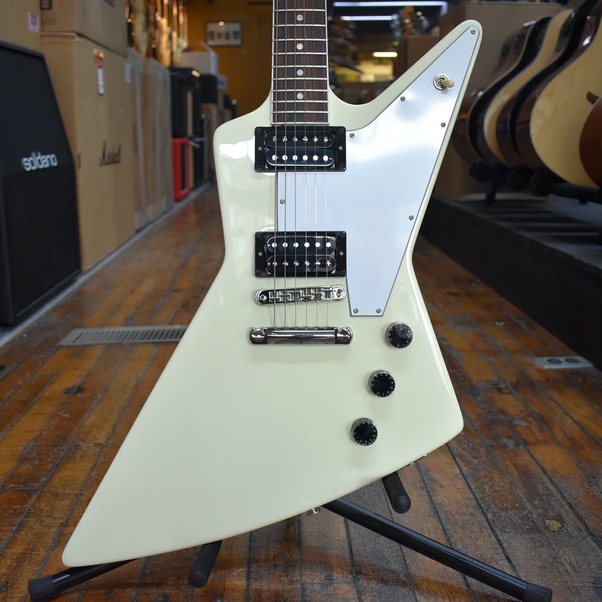 Gibson 70s Explorer Electric Guitar Classic White w/Hard Case