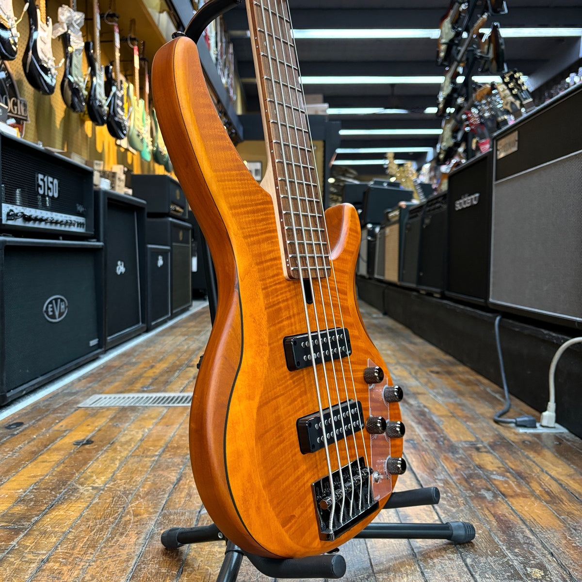 Yamaha TRBX605FM 5-string Bass Guitar Matte Amber – Music Makers