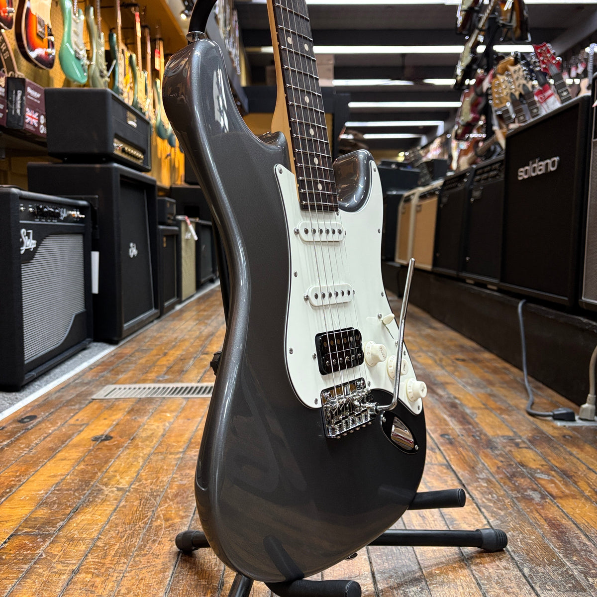 Suhr Classic S HSS Electric Guitar Pewter Metallic w/Padded Gig