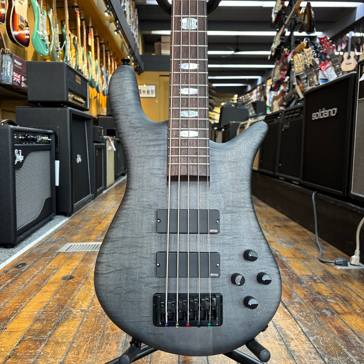Spector Euro5 LX 5-String Bass Guitar Trans Black Stain Matte w