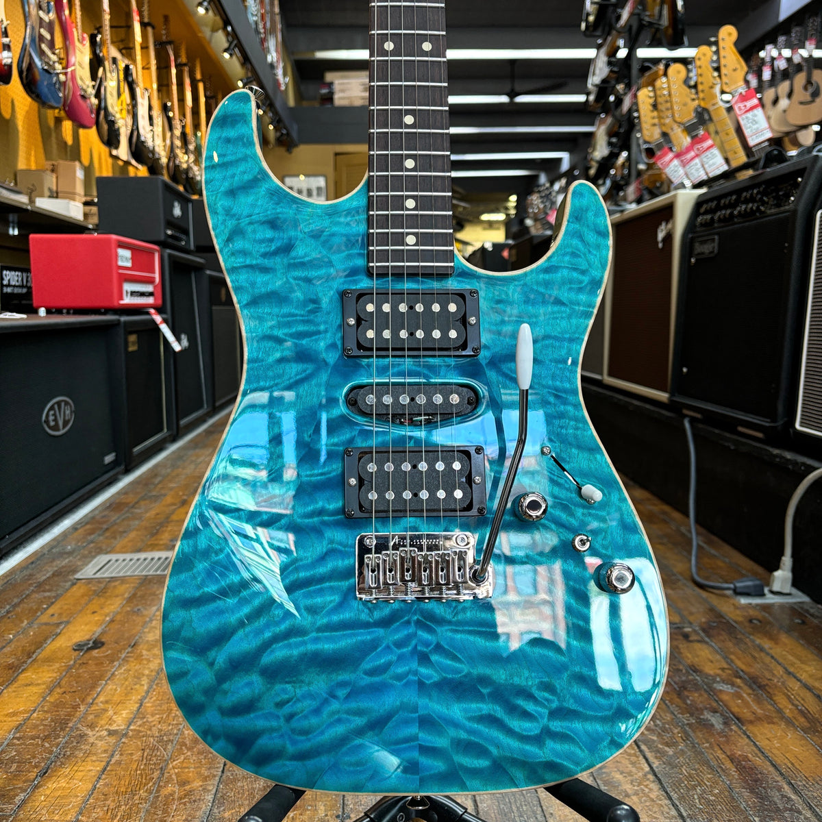 Tom Anderson Drop Top HSH Electric Guitar Bora Bora Blue
