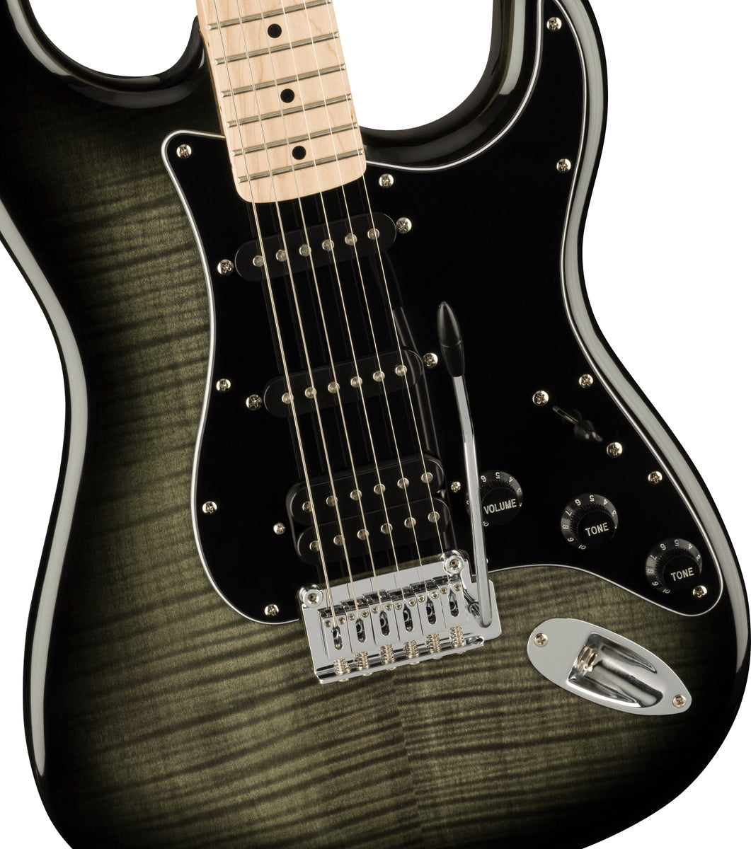 Squier Affinity Series Stratocaster FMT HSS Black Burst – Music Makers