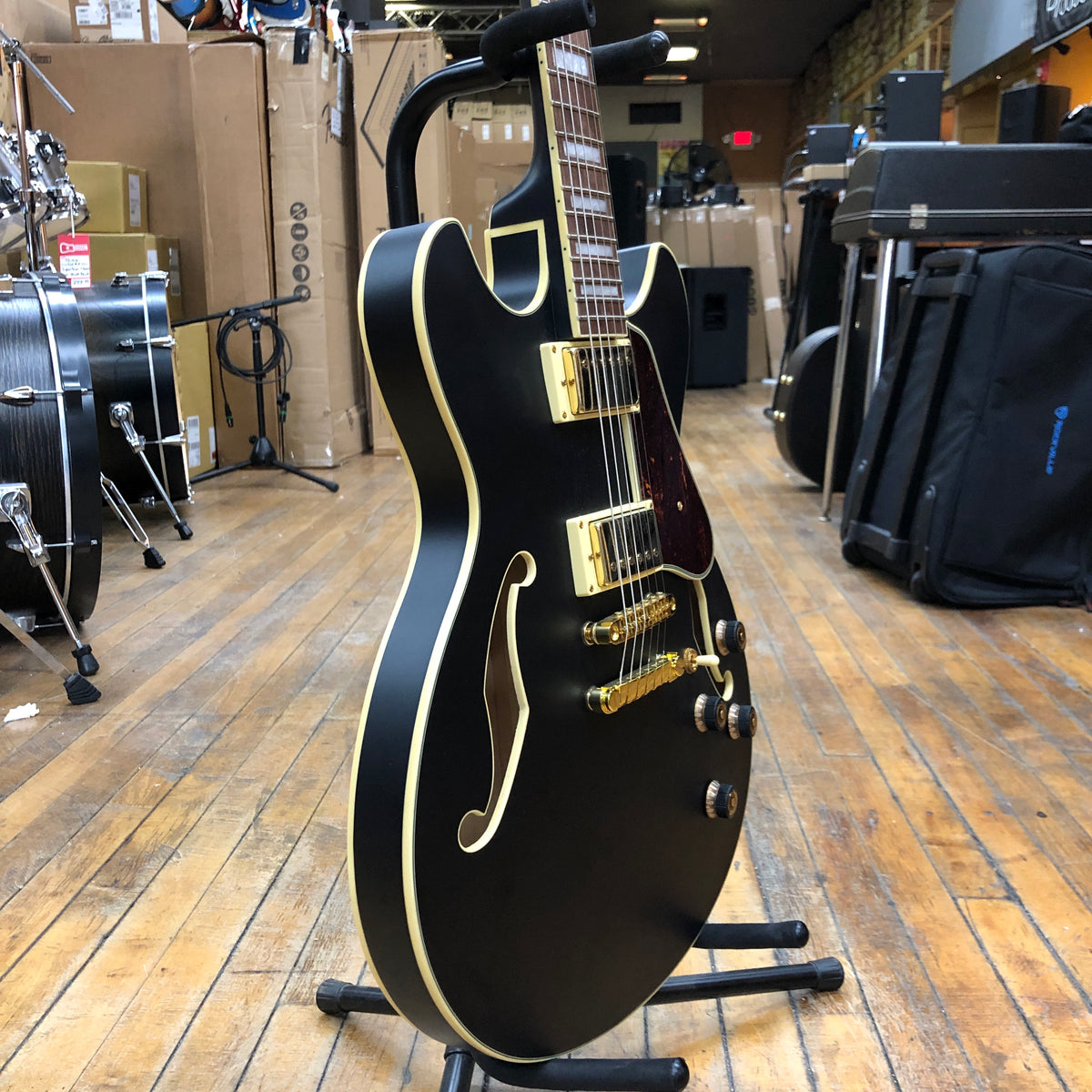 Ibanez Artcore AS73G Semi-hollowbody Black Flat – Music Makers
