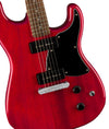 Squier Paranormal Strat-O-Sonic Electric Guitar Crimson Red Transparent
