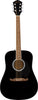 Fender FA-125 Dreadnought Acoustic Guitar Black w/Gig Bag