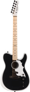 Fender Jack White Triplesonic Acoustasonic Telecaster Satin Arctic White with Black Top w/Hard Case