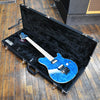 Ernie Ball Music Man 30th Anniversary Axis Electric Guitar Translucent Blue Quilt w/Hard Case