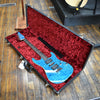 Tom Anderson Guitarworks Custom Drop Top Electric Guitar Bora Bora Blue with Binding, Hard Case