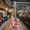 EVH Limited Wolfgang Special Striped Series Electric Guitar Red with Black and White Stripes, Aged w/Padded Gig Bag