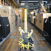 EVH Striped Series Frankenstein Frankie Electric Guitar Black with Yellow Stripes, Relic w/Padded Gig Bag