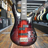 Spector Icon NS-2 Neck Through Electric Bass Guitar Purple Cherry Gloss w/Padded Gig Bag