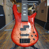 Spector Euro 5 CST 5-String Electric Bass Guitar Natural Red Burst Gloss w/Padded Gig Bag