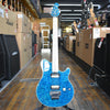 Ernie Ball Music Man 30th Anniversary Axis Electric Guitar Translucent Blue Quilt w/Hard Case