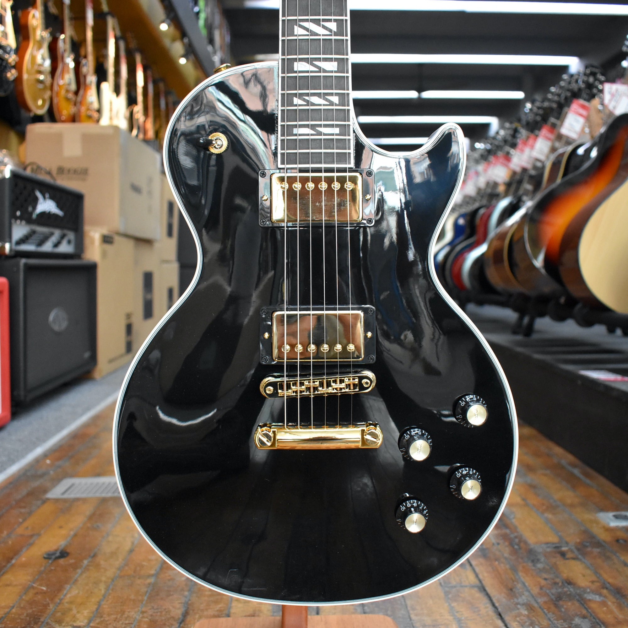 Gibson Les Paul Supreme Electric Guitar Ebony w/Hard Case – Music 