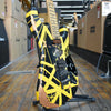 EVH Striped Series Frankenstein Frankie Electric Guitar Black with Yellow Stripes, Relic w/Padded Gig Bag