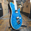 Ernie Ball Music Man 30th Anniversary Axis Electric Guitar Translucent Blue Quilt w/Hard Case