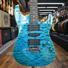 Tom Anderson Guitarworks Custom Drop Top Electric Guitar Bora Bora Blue with Binding, Hard Case