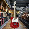 Tom Anderson Guitarworks T Classic Contoured Electric Guitar Transparent Red Dark Grain w/Padded Gig Bag