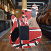 EVH Limited Wolfgang Special Striped Series Electric Guitar Red with Black and White Stripes, Aged w/Padded Gig Bag