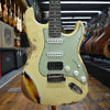 Fender Custom Shop Limited Edition Custom Deluxe HB S-1 Stratocaster Heavy Relic Aged Vintage White over 3-Tone Sunburst w/Closet Classic Hardware, Hard Case