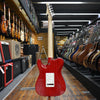 Tom Anderson Guitarworks T Classic Contoured Electric Guitar Transparent Red Dark Grain w/Padded Gig Bag