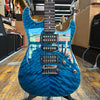 Tom Anderson Custom Drop Top Electric Guitar Deep Bora Bora Blue with Binding, Hard Case
