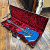 Tom Anderson Custom Drop Top Electric Guitar Deep Bora Bora Blue with Binding, Hard Case