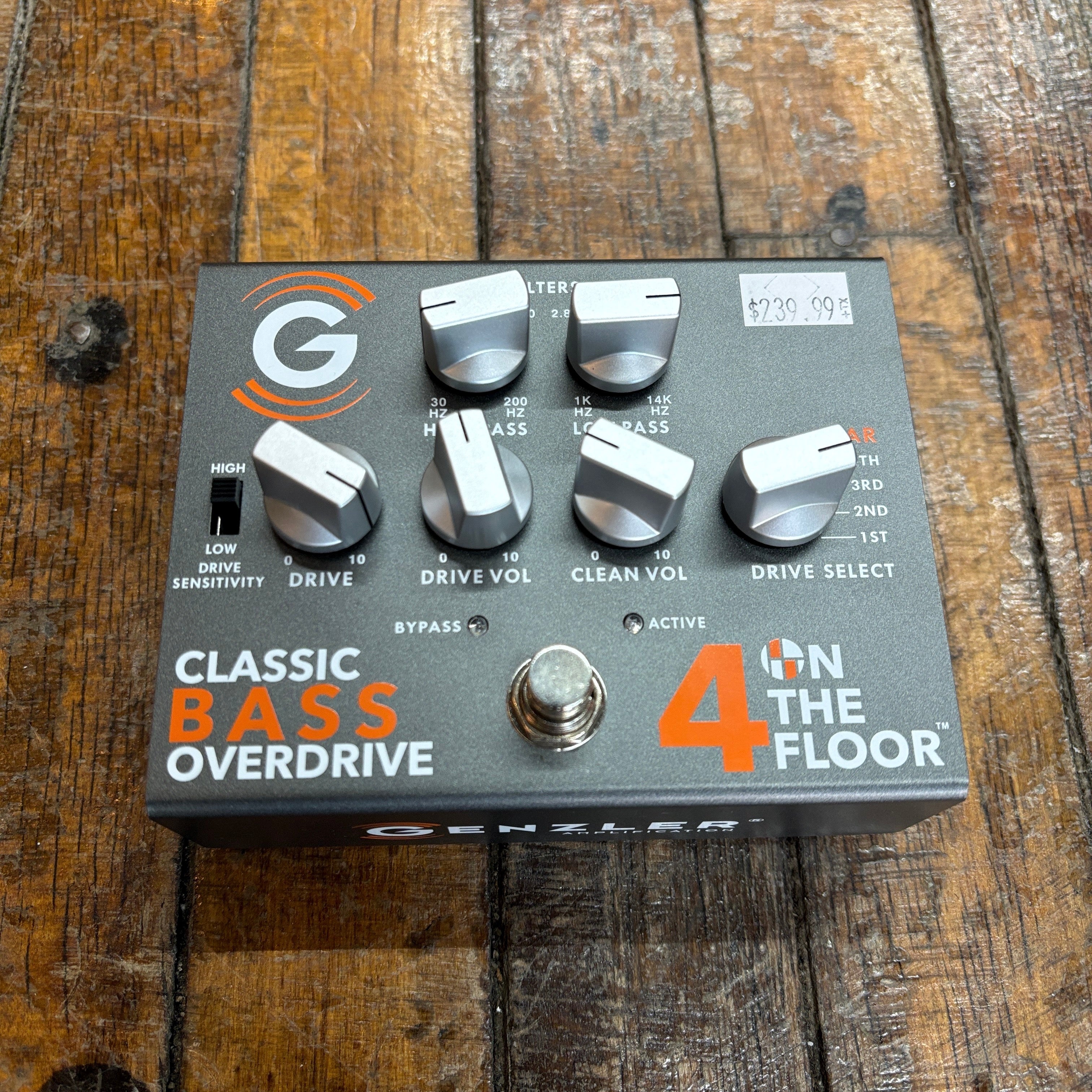 ベース GENZLER CLASSIC BASS OVERDRIVE PEDAL 4 ON THE FLOOR CLASSIC BASS OVERDRIVE PEDAL - Genzler