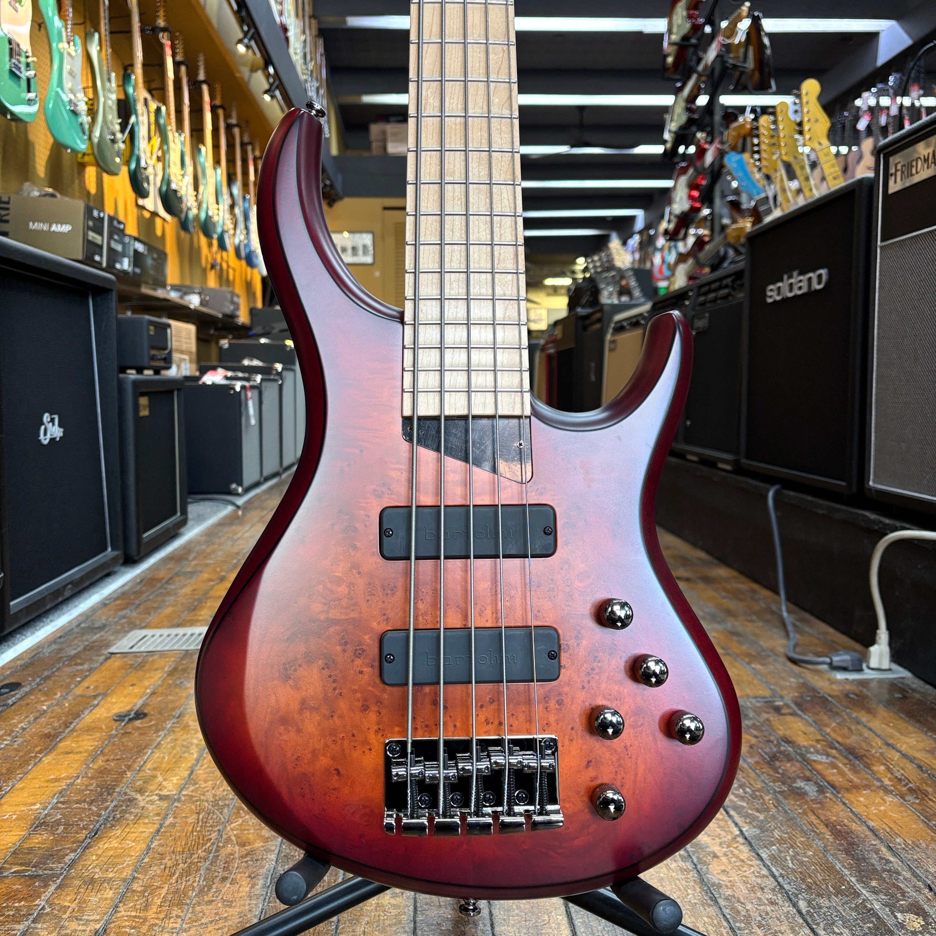 MTD Kingston ZX-5 5-String Bass Satin Deep Cherry Burst – Music Makers