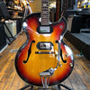 Conrad Japan 40170 Hollow Body Electric Guitar Early 1970s 3-Color Sunburst w/Humbucker Pickups