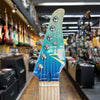 Tom Anderson Custom Drop Top Classic Electric Guitar Bora Bora Blue Surf w/Matching Headstock, Hard Case