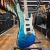 Tom Anderson Custom Drop Top Classic Electric Guitar Bora Bora Blue Surf w/Matching Headstock, Hard Case
