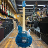 Ernie Ball Music Man Axis Super Sport MM90 Tremolo Electric Guitar 2012 Translucent Blue w/Hard Case