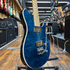 Ernie Ball Music Man Axis Super Sport MM90 Tremolo Electric Guitar 2012 Translucent Blue w/Hard Case