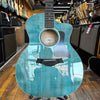 Taylor 214ce DLX LTD Lutz Spruce/Big Leaf Maple Grand Auditorium Acoustic-Electric Guitar 2023 Transparent Blue w/Hard Case