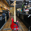 Squier Deluxe Dimension Bass V 5-String Electric Bass 2015 Crimson Red Transparent w/Tweed Case