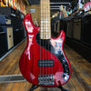 Squier Deluxe Dimension Bass V 5-String Electric Bass 2015 Crimson Red Transparent w/Tweed Case