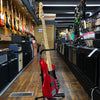 Squier Deluxe Dimension Bass V 5-String Electric Bass 2015 Crimson Red Transparent w/Tweed Case