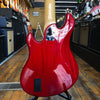 Squier Deluxe Dimension Bass V 5-String Electric Bass 2015 Crimson Red Transparent w/Tweed Case