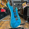 Tom Anderson Drop Top HSH Electric Guitar Bora Bora Blue Quilted w/Matching Headstock, Hard Case