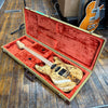 Lakland USA Custom 65-S HSS Electric Guitar Early 2020s Buckeye Burl Natural w/Fralin Pickups, Tweed Case