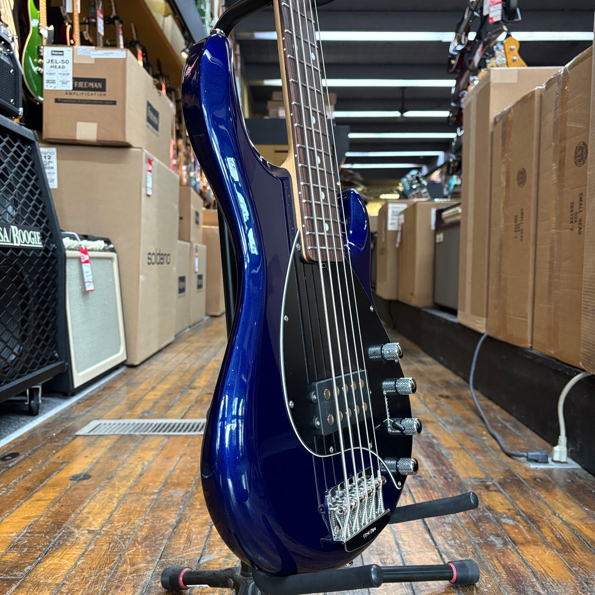 Ernie Ball Music Man StingRay 5 Special 5-string Bass Guitar Butane Bl ...