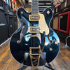 Gretsch Japan Limited Falcon Center Block Double-Cut Electric Guitar with String-Thru Bigsby Midnight Sapphire w/Hard Case