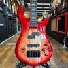 Spector Euro 4 CST Bass Guitar Natural Red Burst Gloss w/Padded Gig Bag