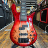 Spector Euro 5 CST 5-String Electric Bass Guitar Natural Red Burst Gloss w/Padded Gig Bag
