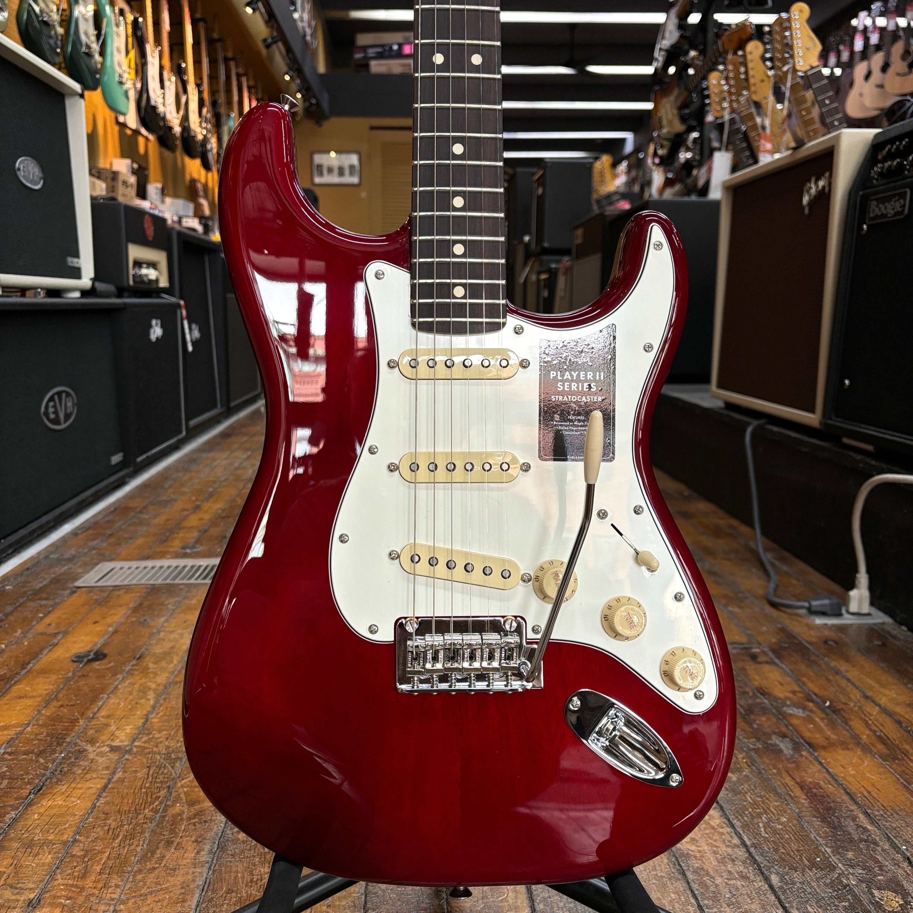 Fender Player II Stratocaster Chambered Transparent Cherry Burst