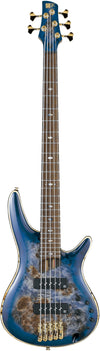 Ibanez Premium SR2605 5-String Bass Guitar Cerulean Blue Burst w/Padded Gig Bag