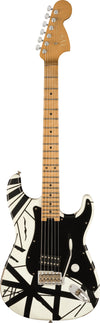 EVH Striped Series '78 Eruption Solid Body White with Black Stripes Relic w/Padded Gig Bag