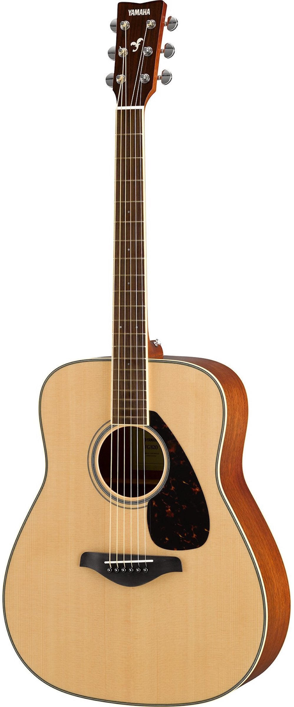 Yamaha FG820 Solid Top Dreadnought Acoustic Natural – Music Makers