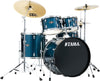 Tama Imperialstar IE52C 5-piece Complete Drum Set with Snare Drum and Meinl Cymbals Hairline Blue